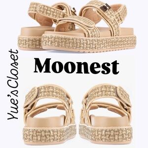 • (NIB) RAFFIA ESPADRILLE OPEN TOE SANDAL •